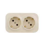 Розетка 2гн с З/К шторки о/у крем 16А IP20 Quteo Legrand  (1/10)