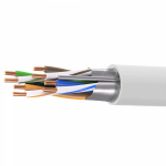 Кабель витая пара кат. 5E экранированный F/UTP, 4 пары, нг(А)-HF, для внешней/внутренней прокладки, серый, катушка 305 м