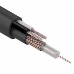 Кабель для видеонаблюдения KBK-П-2x0,50 (CU/CU) (96%) (200м/бухта) черн OUTDOOR REXANT (1/2)