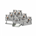 Клемма на 6 пров. (0,14-2,5мм) трехуровневая зажим push-in серая DKC (1/75)