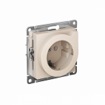 ATLASDESIGN РОЗЕТКА с заземлением со шторками с выталк., 16А, механизм, БЕЖЕВЫЙ