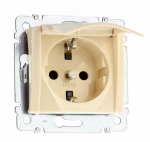 Розетка 1гн с З/К с крыш. с/у крем механизм 16А Valena DIY Legrand Розетка 1гн с З/К с крыш. с/у крем механизм 16А Valena DIY Legrand
