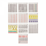 Набор наклеек "Маркировка электрощитов М-2" 100x100мм (цифры, знаки электробезопасности, 10 листов) REXANT