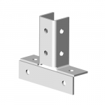 Угловой соединитель 3 профилей 2D, толщ. 4,0 мм, гор. цинк