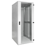 Шкаф напольный 19" TERACOM PRO 18U 600x600 мм двери стеклянная с замком-ручкой и металлическая серый