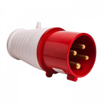 Вилка переносная силовая ССИ-024 3Р+РЕ 32А 380В красный IP44 EKF  (1/10/60)