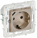 Розетка 1гн с З/К+USB C шторки с/у шампань механизм 16А 18Вт SK-R17Sh SKANDY IEK (1/10/100)