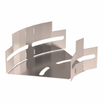 Угол д/листового кабель.лотка регулируемый горизонтальн. без соединит. разъема нержавеющая сталь серый ПРОМРУКАВ