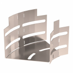 Угол д/листового кабель.лотка регулируемый горизонтальн. без соединит. разъема нержавеющая сталь серый ПРОМРУКАВ