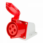 Розетка стационарная силовая ССИ-124 3Р+РЕ 32А 380В IP44 REXANT (1/1/100)