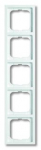 Рамка 5-пост. цвет белый Альпийский белый глянцевый, пластик горизонт. и вертик., IP20 Future Linear ABB