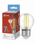 Лампа светодиод 7Вт шар Е27 6500К 810Лм филамент прозр deco IN HOME Лампа светодиод 7Вт шар Е27 6500К 810Лм филамент прозр deco IN HOME