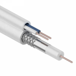 Кабель для видеонаблюдения ККCВ-B+2х0,5 белый одножильный (100м/бухта) REXANT (1/1)
