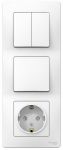 Блок 2кл + 1кл + 1гн с З/К шторки с/у белый Blanca Systeme Electric