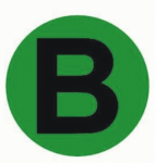 Наклейка "B" d=20мм EKF PROxima