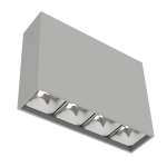 Светодиодный светильник VARTON DL-Box Reflect Multi 1x4 накладной 10 Вт 3000 К 150х40х115 мм RAL7045 серый муар 36° DALI