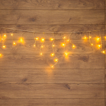 Гирлянда Айсикл (бахрома) 1,8х0,5 м, прозрачный провод, 220В, диоды тепло-белые Neon-Night (1/1/60)