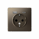 Розетка 1гн c З/К+2хUSB typeА+ typeС с/у мокко механизм 16А ArtGallery Systeme Electric (1/8/16) Розетка 1гн c З/К+2хUSB typeА+ typeС с/у мокко механизм 16А ArtGallery Systeme Electric (1/8/16)