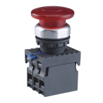 Кнопка упр. "Грибок" Φ40мм NP8-20MD/14 подсвет., самовозв., красн., AC110-230В, 2НО, IP65  CHINT (1)