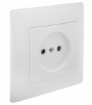 GUSI Bravo Розетка без бокового заземляющего контакта (БЗК) с защитой от проникновения (ЗП), совместима для проводов и кабелей с токопроводящи GUSI Bravo Розетка без бокового заземляющего контакта (БЗК) с защитой от проникновения (ЗП), совместима для проводов и кабелей с токопроводящи