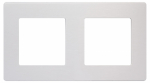 Рамка для розеток и выключателей ЭРА Серия 12 12-5102-01М на 2 поста, Сатин, белый матовый