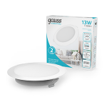 Панель светодиод круглая RLP 13Вт 4000К 1100Лм 145/26мм белая IP20 Gauss Elementary Downlight (1/60)