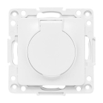 Розетка 1гн с З/К с крыш. шторки с/у белый механизм автомат.клеммы 16А IP44 Стокгольм EKF PROxima