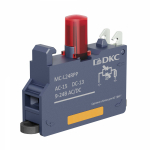 Контактный блок с клеммным безвинтовым зажимом со светодиодом на 9-24В, красный Контактный блок с клеммным безвинтовым зажимом со светодиодом на 9-24В, красный