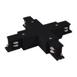 TRC-1-3-X-BK / Коннектор X-образный для трехфазного шинопровода (черный)