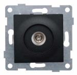 GUSI Ugra МЕХАНИЗМ антенной розетки, одинарной, скрытая  установка. Цвет  графит.