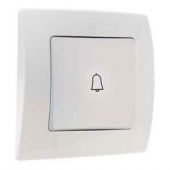 Кнопка звонка 1гн о/у крем IP20 Defne Makel  (1/12/120)