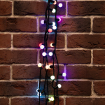 Гирлянда "Мультишарики" Ø17,5 мм, 10 м, черный ПВХ, 100 диодов, цвет RGB Neon-Night (1/1/12)