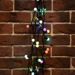 Гирлянда "Мультишарики" Ø17,5 мм, 20 м, черный ПВХ, 200 диодов, цвет RGB, 24В Neon-Night (1/1/5)