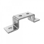 Прямоугольная скоба для двойного СТРАТ-профиля 41х41 мм, толщ. 6,0 мм, гальван. цинк