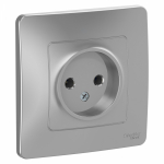 Розетка 1гн без З/К с/у алюминий 16А  Blanca Systeme Electric (1/10)
