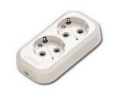 Колодка 2гн без З/К белая 10А Makel (1/25/100)