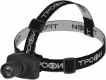 Фонарь светодиод налобный 3Вт 3хААА регулируемый фокус GB-301 Трофи (1/20/120)