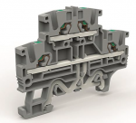 Зажим клеммный проходной 71.6мм размер ячейки 5.2мм на DIN-рейку 2 уровня сечение провода 2.5мм² 24А термопласт DKC (ДКС) Зажим клеммный проходной 71.6мм размер ячейки 5.2мм на DIN-рейку 2 уровня сечение провода 2.5мм² 24А термопласт DKC (ДКС)