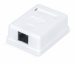 WRline Розетка компьютерная RJ-45, категория 5e, неэкранированная, одинарная, внешняя, Dual IDC, цвет белый WRline Розетка компьютерная RJ-45, категория 5e, неэкранированная, одинарная, внешняя, Dual IDC, цвет белый