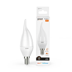 Лампа светодиод 6Вт Свеча на ветру Е14 3000К 420Лм матовая Gauss Elementary 1/10/50 Лампа светодиод 6Вт Свеча на ветру Е14 3000К 420Лм матовая Gauss Elementary 1/10/50