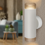 Светильник настенный ЭРА WL50 WH/BK 2*GU10 2*12Вт IP20 белый, черный