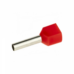 Наконечник-гильза втулочный двойной 10мм² медь красный луженый изолированный DKC (ДКС)