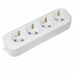 Колодка 4гн с З/К белая 10А Rexant (1/1/50)