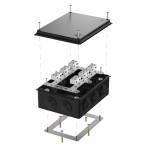 Коробка огнестойкая для о/п 40-0320-FR6.0-4-12-Р Е15-Е60 RAL9005 200х150х75 (5 шт/кор) Промрукав