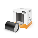 Светильник накладной с рассеивателем LED 6Вт (черный) 3000K 68х75,400лм, Gauss 1/30 Светильник накладной с рассеивателем LED 6Вт (черный) 3000K 68х75,400лм, Gauss 1/30