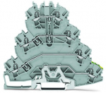 Зажим клеммный проходной 103.5мм размер ячейки 5.2мм на DIN-рейку 1 уровень сечение провода 4мм² 24А 800В термопласт Wago Зажим клеммный проходной 103.5мм размер ячейки 5.2мм на DIN-рейку 1 уровень сечение провода 4мм² 24А 800В термопласт Wago
