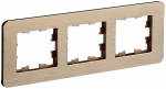 Рамка 3гн металл шампань РУ-3-1-Бр RE BRITE IEK (5/50)