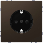 Розетка SE MERTEN D-Life 1-мест. механизм с накладкой с З/К скр. уст-ки16А 220-230В со шторками IP20 коричн.