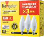 Лампа Navigator 95 490 NLL-03-02 (C37-8-230-4K-E14-FR-PACK3)