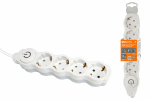Удлинитель бытовой "Люкс" УЛ04В выкл, 4 гнезда, 1,5м, с/з, с з/ш, ПВС 3х1мм2 16А/250В бело-серый TDM Удлинитель бытовой "Люкс" УЛ04В выкл, 4 гнезда, 1,5м, с/з, с з/ш, ПВС 3х1мм2 16А/250В бело-серый TDM